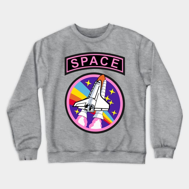 Space Ranger Takeoff Crewneck Sweatshirt by HighBrowDesigns